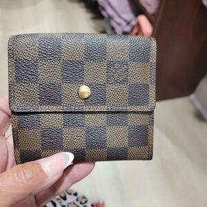 Louis Vuitton Brown Checkered Compact Wallet